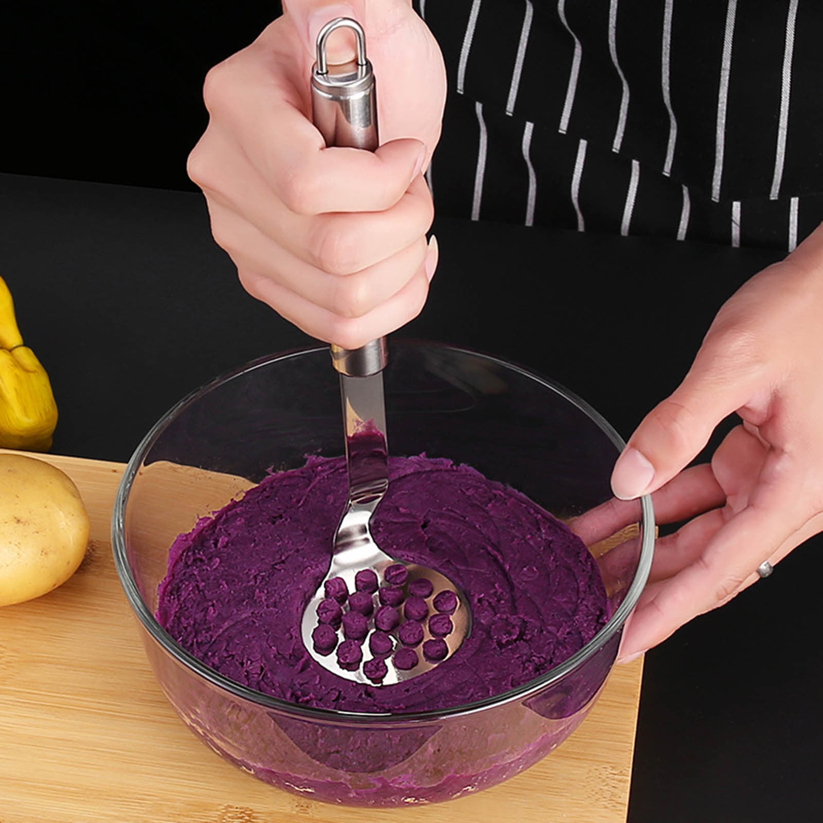 Stand Mixer with Dough Hook Stainless Steel Mashing Spoon Potato Masher