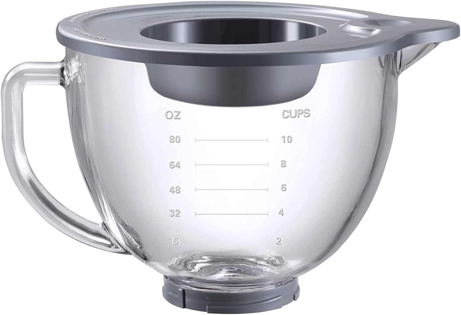 Stand Mixers Bowl for Kitchenaid 4.5 Quart and 5 Quart, Glass Mixing Bowl with Lid and