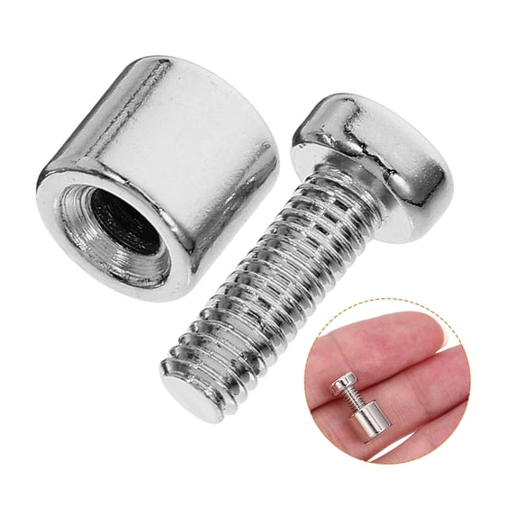 Amosfun 24Pcs Plated Silver Metal Standoff Screws for Sign Holders Wall Mounting Hardware Durable and Easy Install