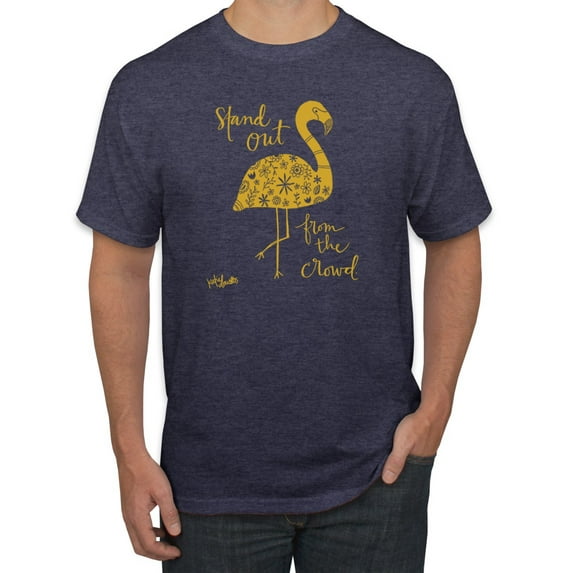 Stand Out From The Crowd Be Different Inspirational Inspirational/Christian Men's Graphic T-Shirt, Vintage Heather Navy, 5XL