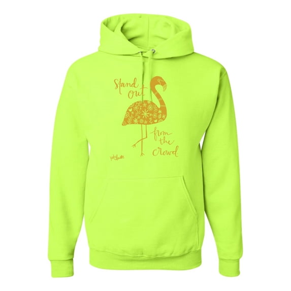 Stand Out From The Crowd Be Different Inspirational Inspirational/Christian Unisex Graphic Hoodie Sweatshirt, Safety Green, Medium