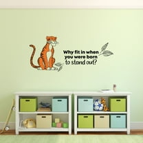 Stand Out Tiger Animal Life Quote Cartoon Quotes Decors Wall Sticker Art Design Decal for Girls Boys Kids Room Bedroom Nursery Kindergarten Home Decor Stickers Wall Art Vinyl Decoration (15x30 inch)