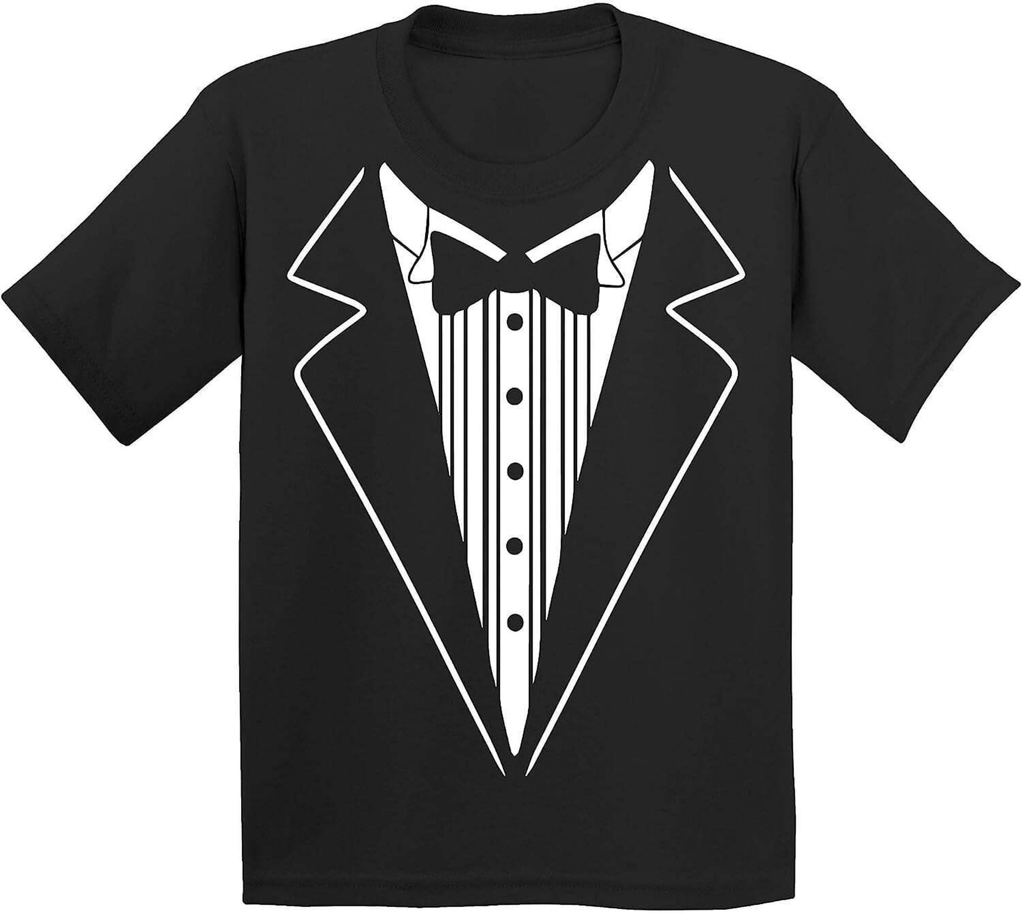 Stand Out with Our Youth White Tuxedo Tee Perfect for Your Mini Star