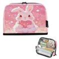 thumbnail image 1 of Stand Pencil Pouch High Capacity Pencil Case Organizer Pouch Durable Pencil Box for Office, Pinkheartrabbit Printed, 1 of 8