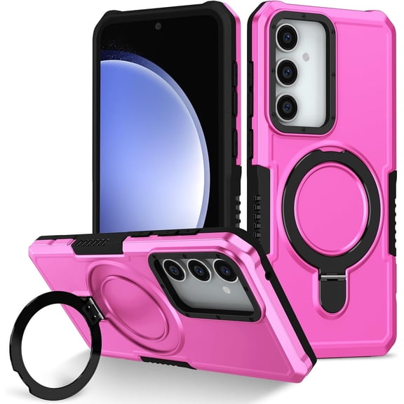 Stand Phone Case for Samsung Galaxy Note 20 5G Hard PC+Soft TPU+Fulcrum Bracket Phone Case Shockproof Anti-Drop Protective Phone Cover Military Cases Bult-in Hidden Bracket Red