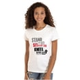 thumbnail image 1 of Stand Sit Kneel Religious Jesus Womens Fitted Plus Size Graphic Tee Brisco Brands 2X, 1 of 5