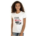 thumbnail image 1 of Stand Sit Kneel Religious Jesus Womens Slim Fit Graphic Tee Brisco Brands S, 1 of 5