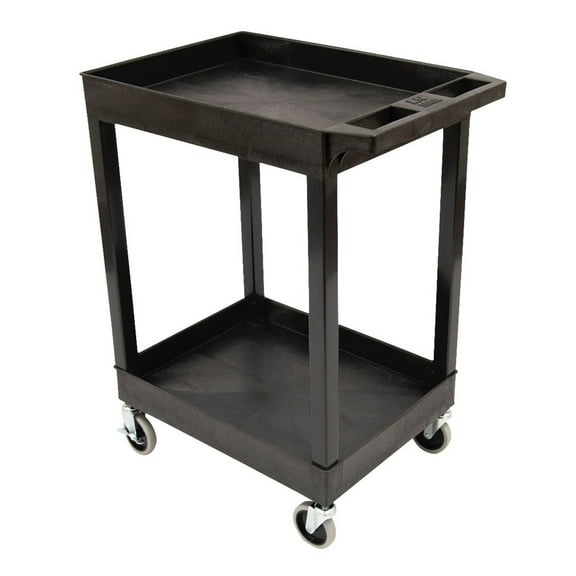 Stand Steady 18" x 27.25" Tubstr Two Shelf Tub Utility Cart - Black