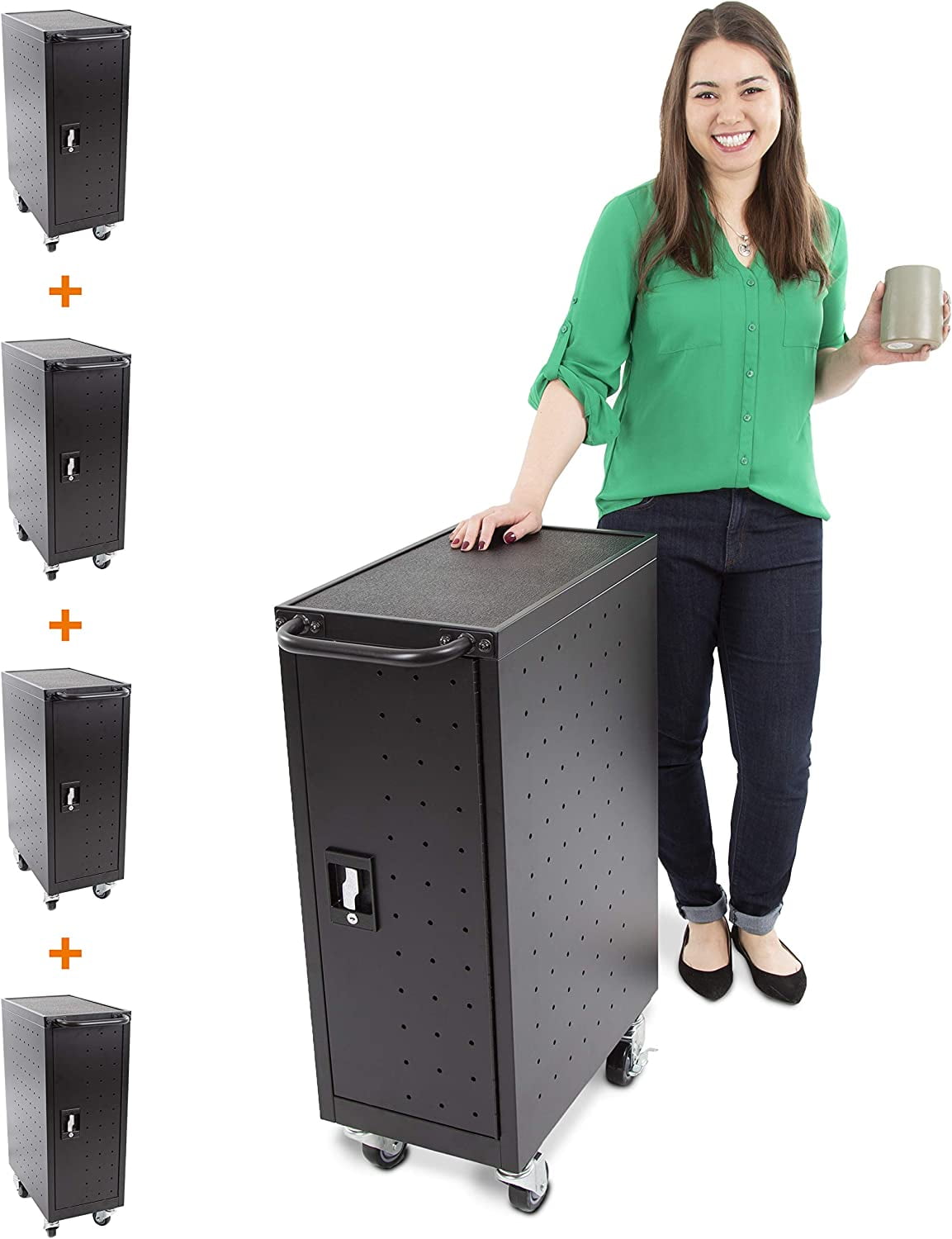 Stand Steady Line Leader Compact Mobile Charging Cart for Chromebooks ...