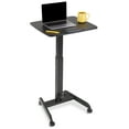 thumbnail image 1 of Stand Steady Multifunctional Tilting Mobile Podium | Portable Sit Stand Lectern with Pneumatic Height Adjustments | Rolling Laptop Stand with Adjustable Tilt for School & Office (Black), 1 of 9