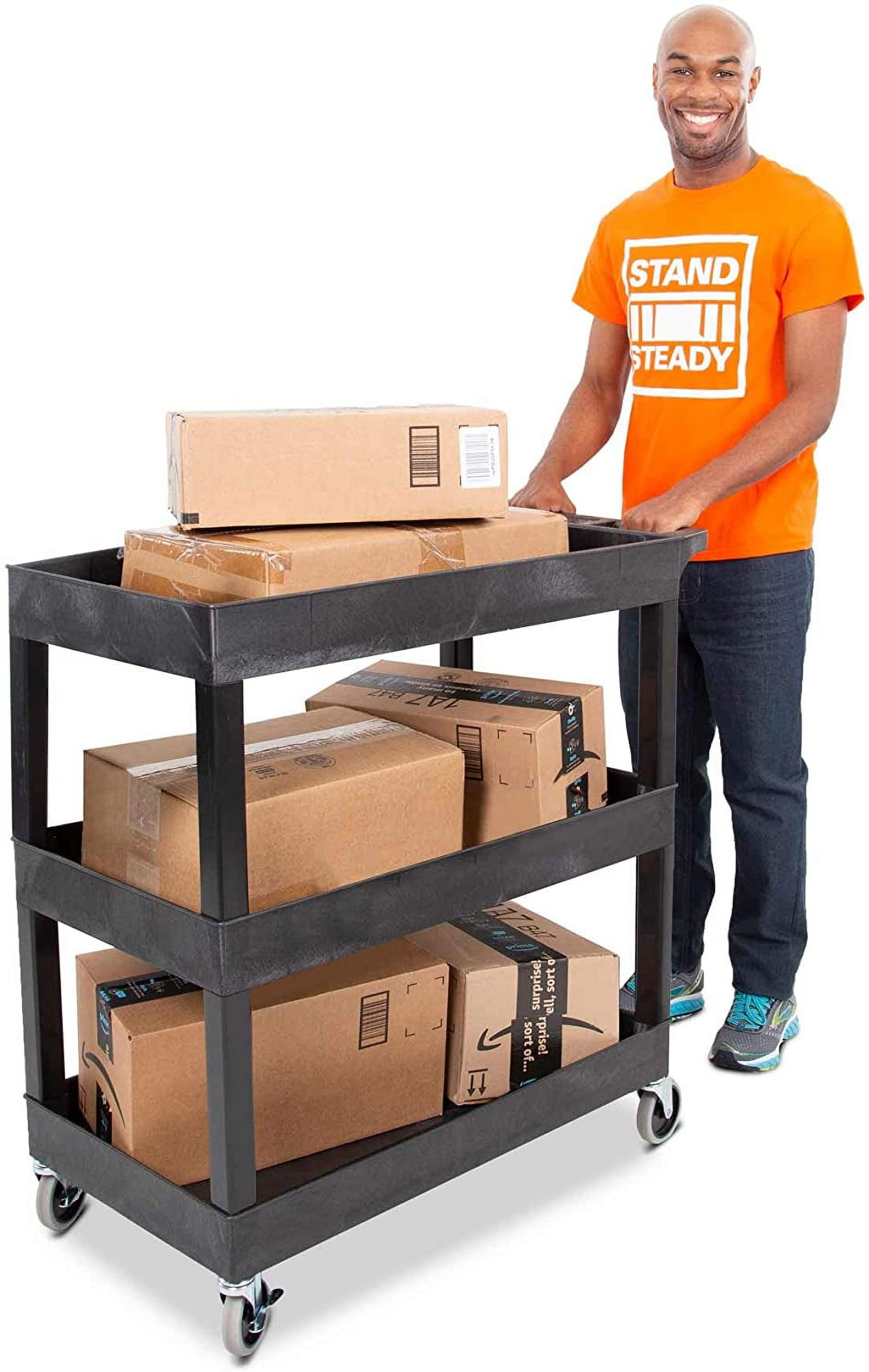 Tubstr 36" Heavy Duty Rolling Utility Cart with Locking Wheels