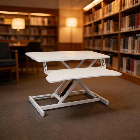 Stand Up Desk Riser - Desktop Riser for Home Office: Height-Adjustable Desk That Raises Up and Down for Ergonomic Comfort
