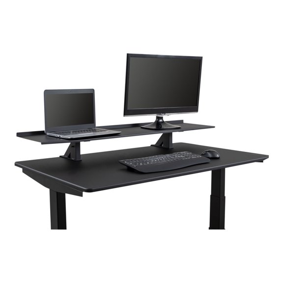 Stand Up Desk Store Clamp-On Adjustable Height Desk Shelf Monitor Stand (48" Wide)