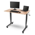 thumbnail image 1 of Stand Up Desk Store Crank Adjustable Height Rolling Standing Desk (Charcoal Frame/Natural Walnut Top, 48" Wide), 1 of 7