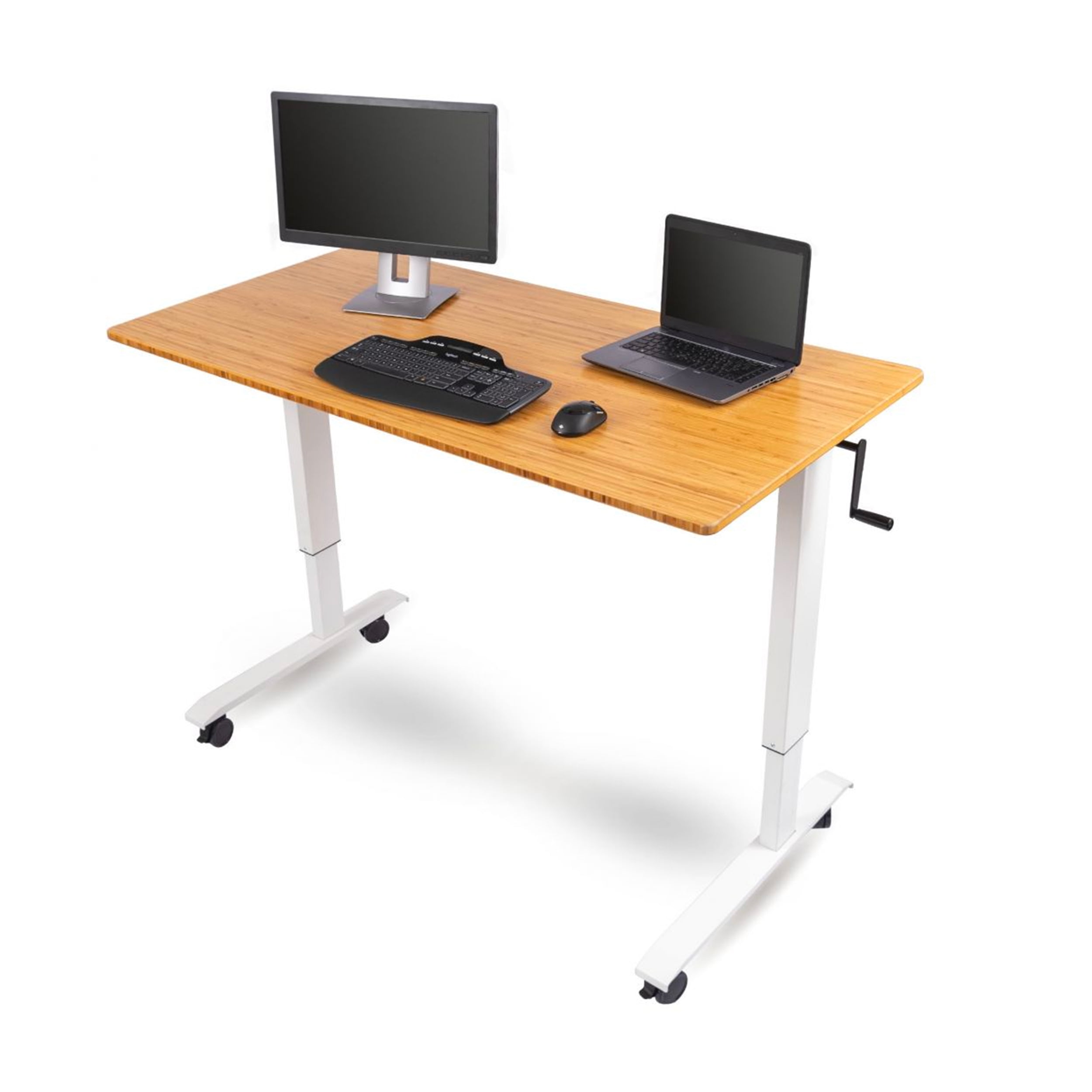 Stand Up Desk Store Crank Adjustable Height Rolling Standing Desk