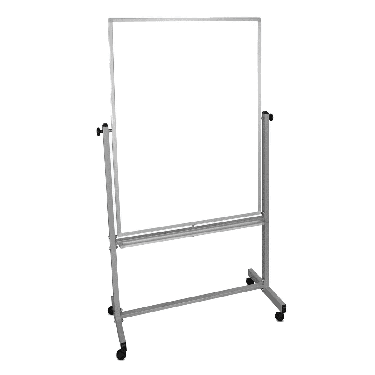 Silver Aluminum Frame Mobile Magnetic Whiteboard 48" x 36"