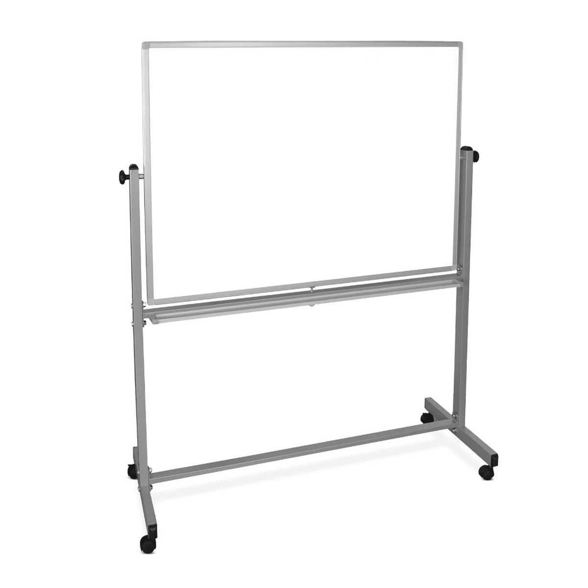 Silver Aluminum Frame Mobile Magnetic Whiteboard 48" x 36"