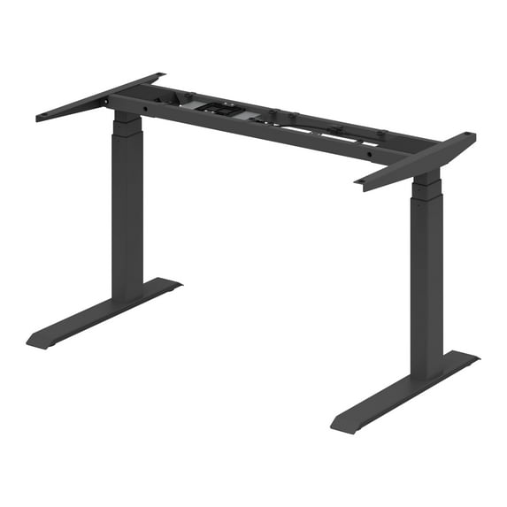 Stand Up Desk Store Dual Motor Electric Adjustable Height Standing Desk with EZ Assemble Steel Frame (Charcoal Frame, Frame Only)