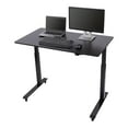 thumbnail image 1 of Stand Up Desk Store Electric Adjustable Height Standing Desk with Locking Casters and Furniture Feet (Black Frame/Black Top, 48" Wide), 1 of 6