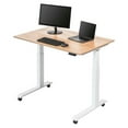 thumbnail image 1 of Stand Up Desk Store Electric Adjustable Height Standing Desk with Programmable Memory (White Frame/Natural Walnut Top, 48" Wide), 1 of 5