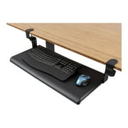 Stand Up Desk Store Large Clamp-On Retractable Adjustable Height Under Desk Keyboard Tray | for Desks Up to 1.5 Large, 33 Wide