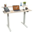 thumbnail image 1 of Stand Up Desk Store Programmable Electric Two-Tier Compact Standing Desk (White Frame/Birch Desktop, 48” Wide), 1 of 9