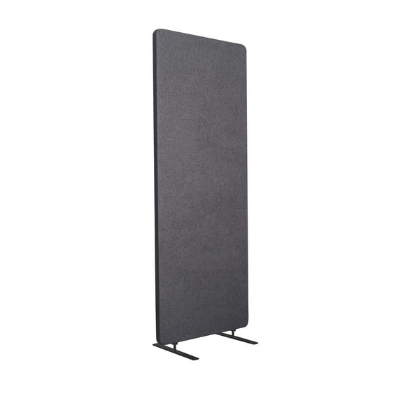 Stand Up Desk Store ReFocus Freestanding Noise Reducing Acoustic Room Wall Divider Office Partition (Ash Gray, 23.6" x 66" , Stand-Alone Panel)