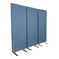 thumbnail image 1 of Stand Up Desk Store ReFocus Freestanding Noise Reducing Acoustic Room Wall Divider Office Partition (Steel Blue, 72"  x 66" , Zippered 3-Pack), 1 of 7