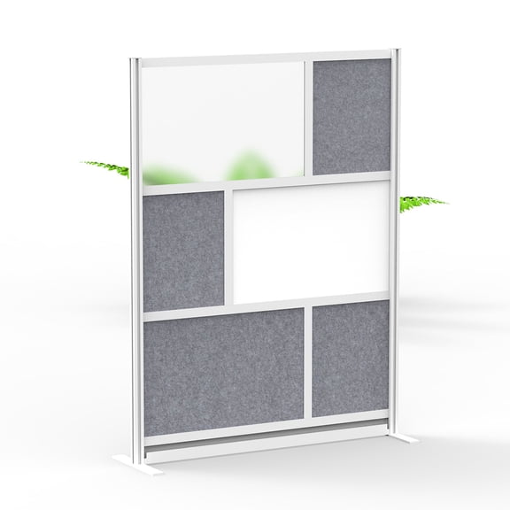 Stand Up Desk Store ReFocus Modular and Expandable Office Partition Wall System (53" W x 70" H Freestanding / Starter Divider Wall)