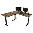 thumbnail image 1 of Stand Up Desk Store Reclaimed Wood Electric L-Shaped Corner Standing Desk with EZ Assemble Frame (Black Frame/Reclaimed Natural Fir Top, 71" W x 71" D), 1 of 3