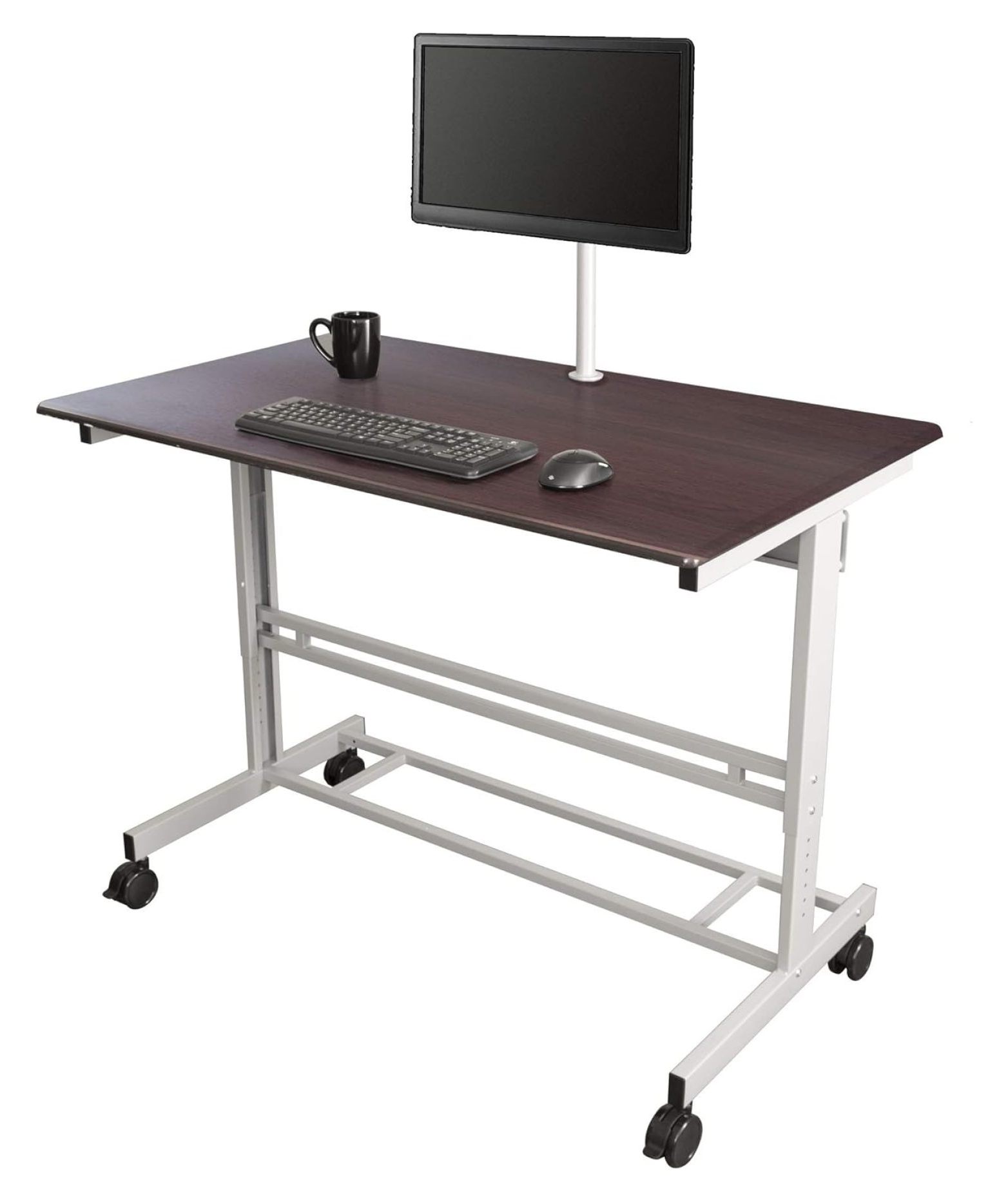 Stand Up Desk Store Rolling Adjustable Height Mobile Standing Desk with