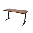 thumbnail image 1 of Stand Up Desk Store Solid Wood Top Electric Adjustable Height Standing Desk with Programmable Memory (Black Frame/Solid Walnut Top, 71" Wide), 1 of 4