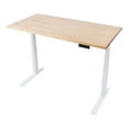 thumbnail image 1 of Stand Up Desk Store Solid Wood Top Electric Adjustable Height Standing Desk with Programmable Memory (White Frame/Natural Birch Top, 60" Wide), 1 of 7