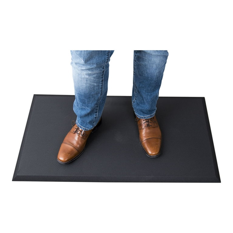 Stand Up Desk Store Standing Desk Anti-Fatigue Comfort Floor Mat Cushion  (Black, 35 x 19.5 and 5/8 thick) 