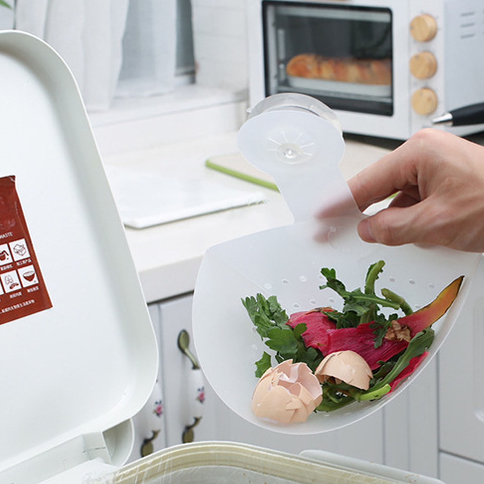 Stand Up Foldable Kitchen Sink Drainage Bag With Suction CupsWet Dry Separation Strainer