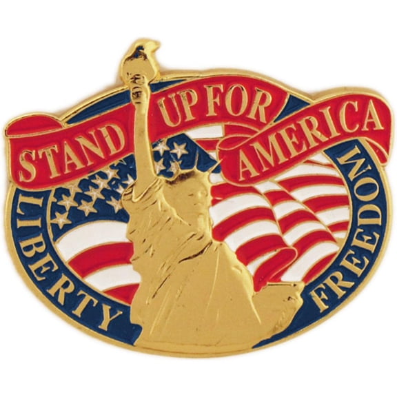 Eagle Emblems P15660 Pin - USA, Statue of Liberty Stand Up for America - 1.181 in.