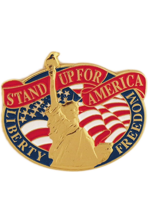 Eagle Emblems P15660 Pin - USA, Statue of Liberty Stand Up for America - 1.181 in.