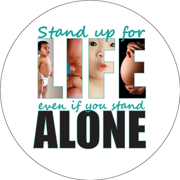 Stand Up For Life, Round Pro-Life Magnet (Pack of 50)
