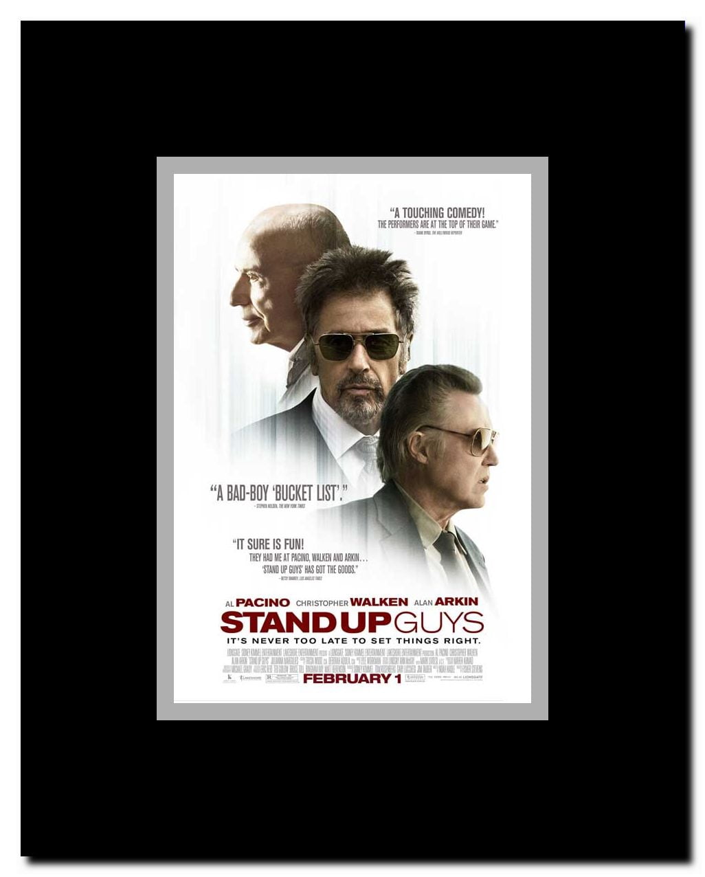 Stand Up Guys Framed Movie Poster