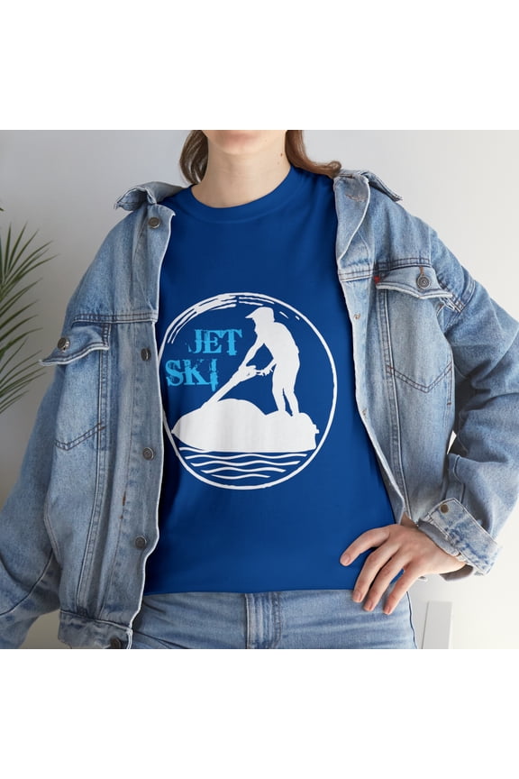 Stand Up Jet Ski Retro Silhouette T-Shirt