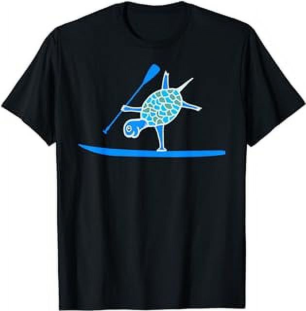 Stand Up Paddle Board SUP One Arm Handstand Turtle Paddling TShirt