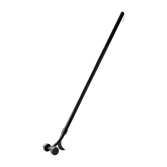 Stand-Up Rolling Weeder with Long Handle, Heavy Duty Wheel Weed Remover Tool for Lawn & Garden, Adjustable Height Weed Puller for Back-Friendly Yard Maintenance