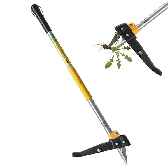 Stand Up Weed Puller Tool 3-Claw, Gardening Weeder, Hand Weeding Tool with 39" Long Ergonomic Handle Weeding Tool
