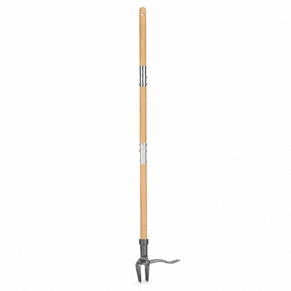 Stand-Up Weed Puller Tool with 3-Section Wood Handle, Manual Root Weed Remover for Lawn, Garden Beds and Yard Edges, No-Bend Weeding Tool