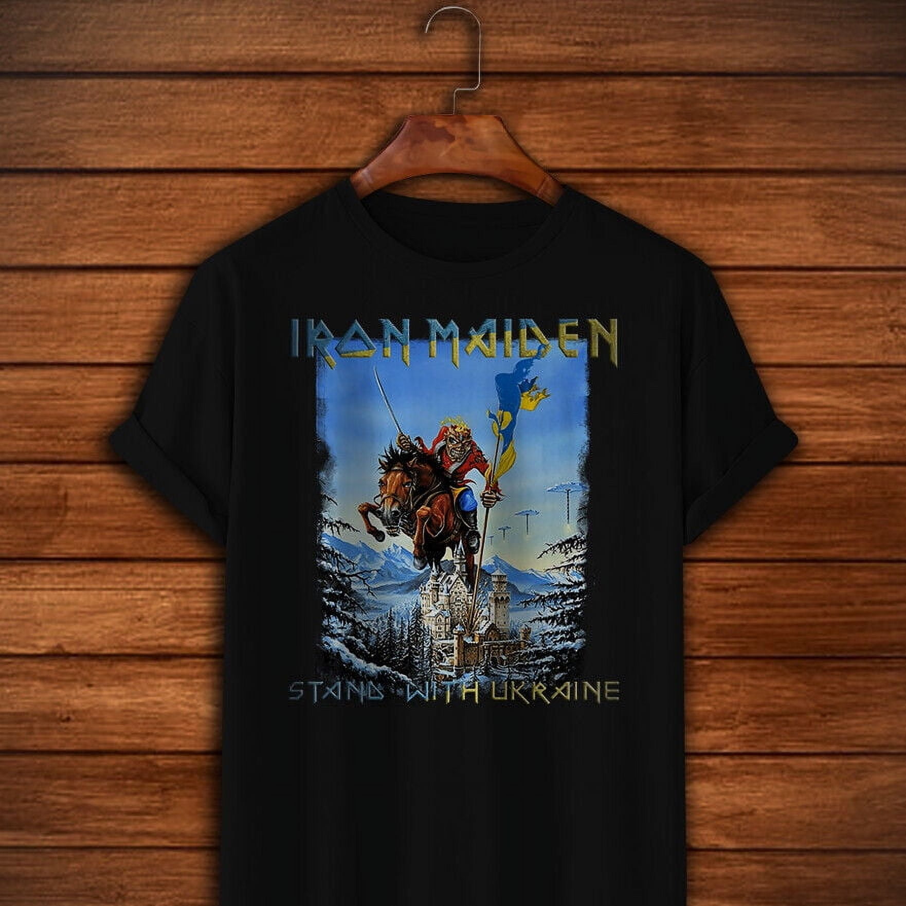 Stand With Ukraine TShirt Heavy Metal The Trooper Bruce Dickinson