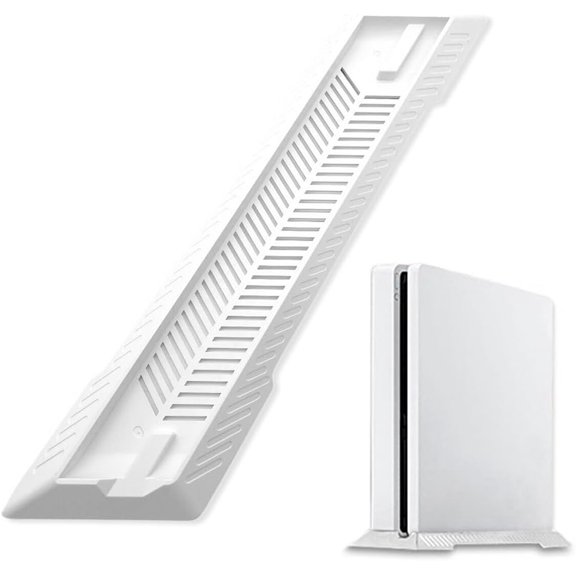 Stand for PS4 Slim, Vertical PlayStation 4 Slim Console Cooling Mount, White