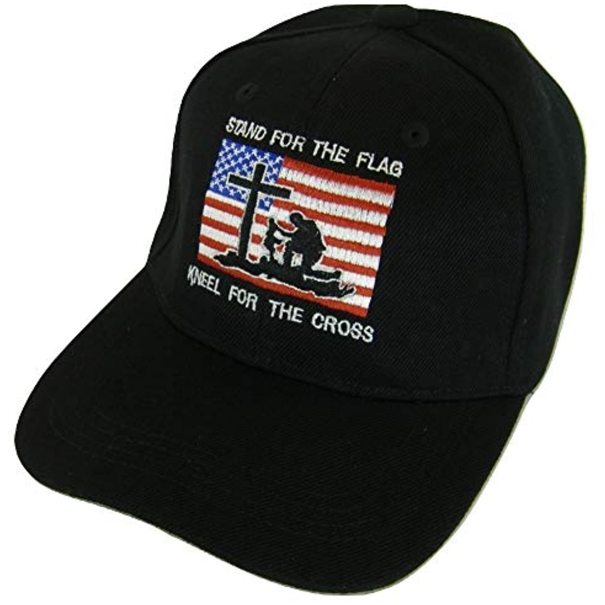 I Stand For The Flag I Kneel For The Cross – USA Adjustable Baseball Cap – Men's Strapback Hat
