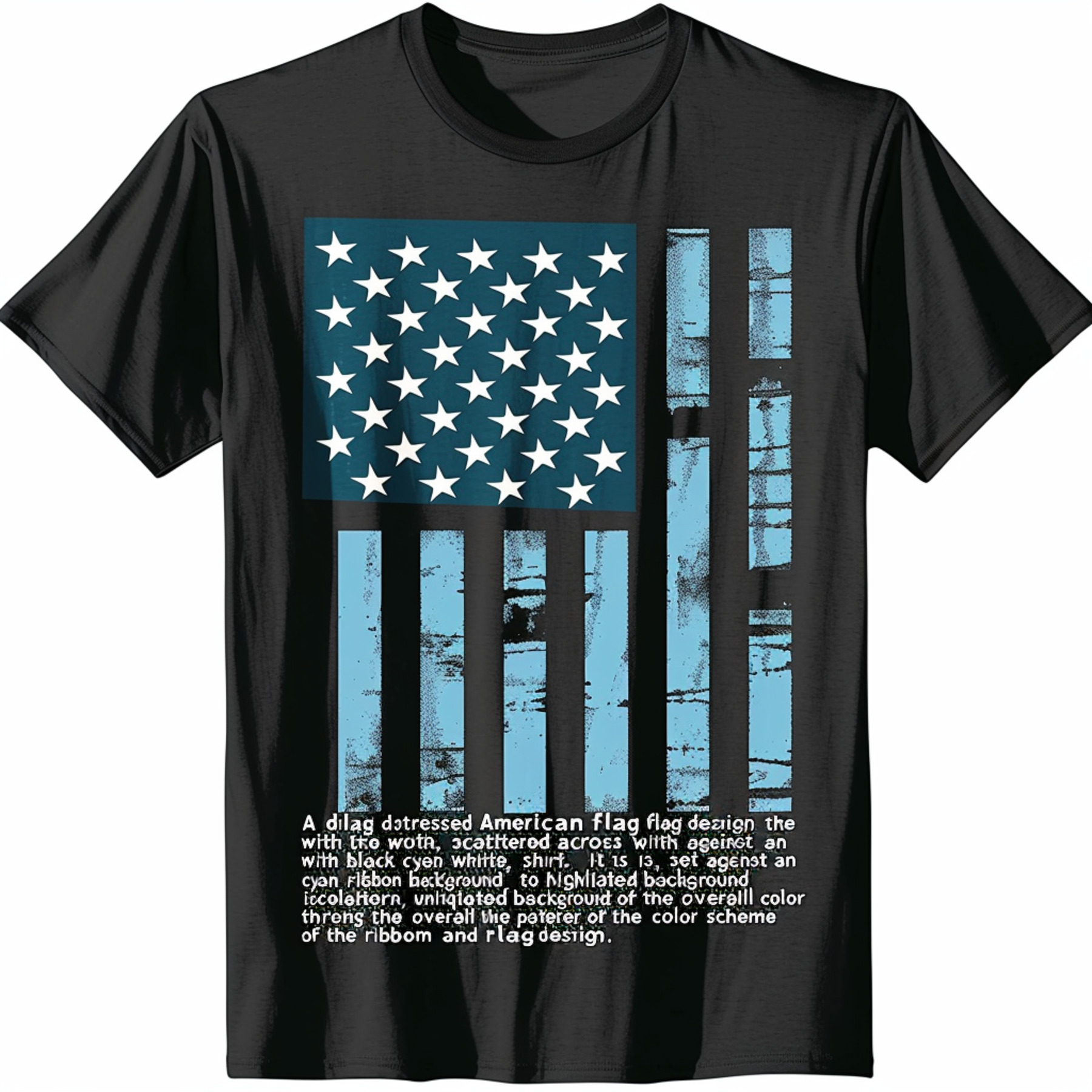Stand out from the crowd with our unique American flag design tshirt a