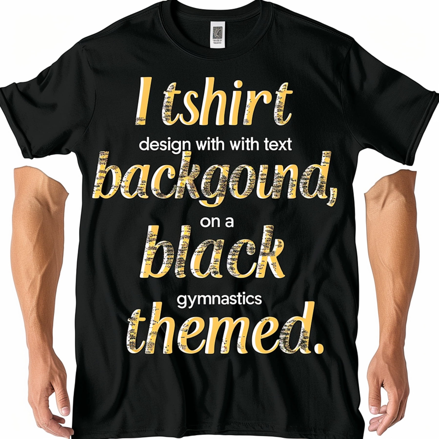 Stand out in style with our exclusive black gymnasticsthemed tshirt ...