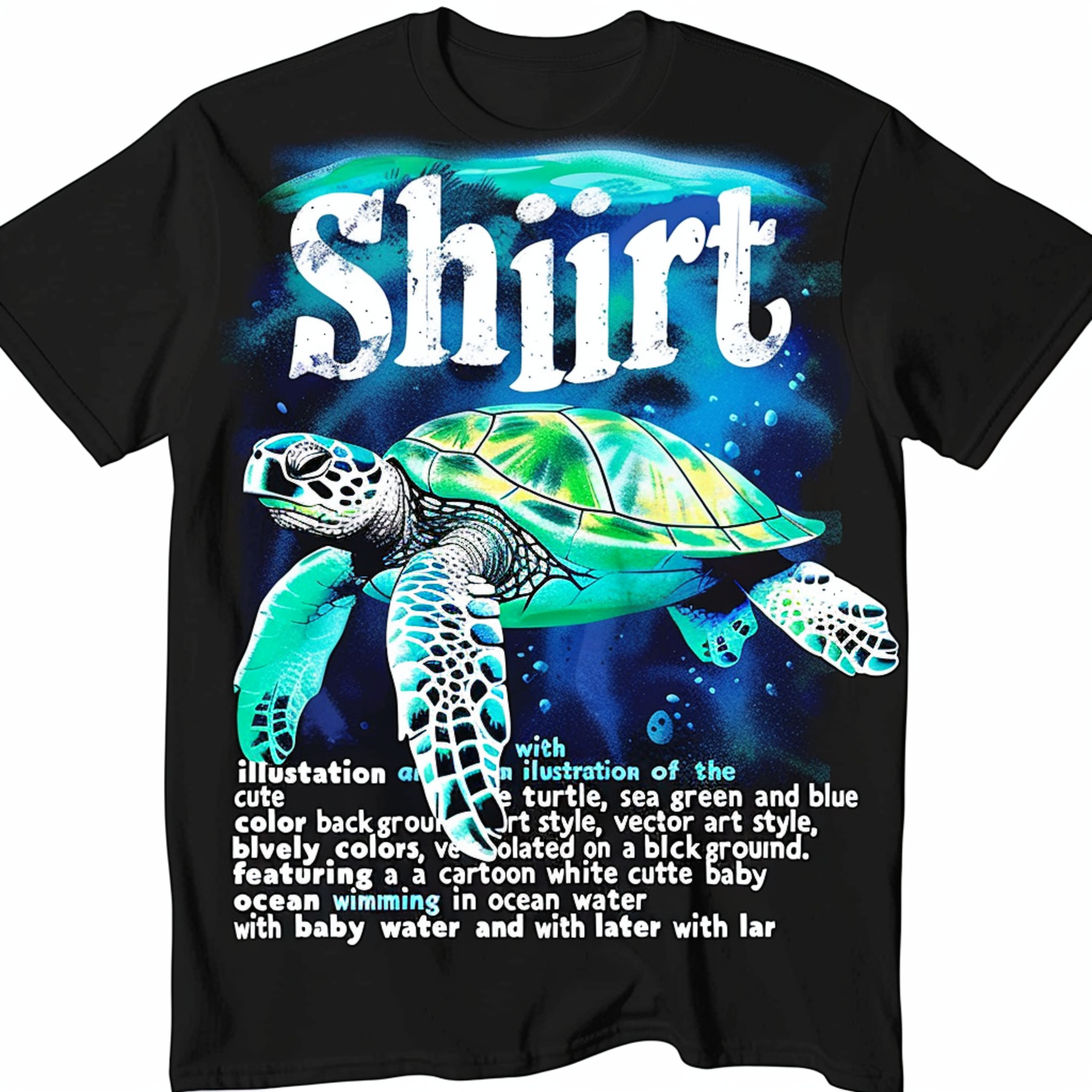 Stand out in style with our exclusive black tshirt featuring a charming ...